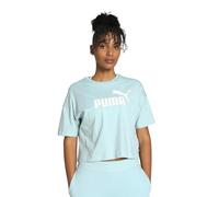 PUMA - ESS Cropped Logo tee, Parte Superior de la Cosecha Mujer, Turquoise Surf,