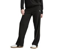 Puma Pantalón ESS ELEVATED de punto Mujer Tiro alto pierna recta canalé Negro L