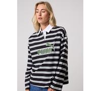 PUMA Polo de rugby Essentials Elevated No. 1 Logo extragrande para mujer, Accesoiros, Negro, M