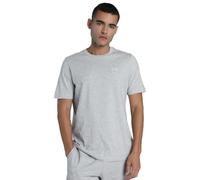 Camiseta de manga corta con logotipo cuadrado bordado Hombre Talla S. Color Gris