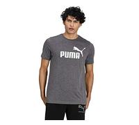 PUMA ESS Heather tee Camiseta, Hombre, Black, S