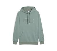 PUMA ESS Logo Lab Execution Hoodie TR, Felpe con Cappuccio Hombre, Green Moon,