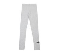 PUMA ESS Logo Leggings G Ceñidos, Niñas, Gris Claro Jaspeado, 140