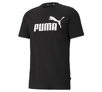 Puma Ess Logo Tee Camiseta de Deporte, Black, S Hombre