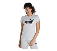 Puma Ess Logo Tee Camiseta de Deporte, Light Gray Heather, M Mujer