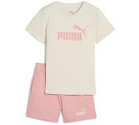 PUMA ESS No.1 Logo Tee and Shorts Set PS, Abiti lavorati a maglia Niños, Alpine Snow-Pink Fruit,