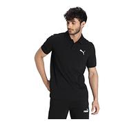 PUMA ESS Pique Polo Camiseta Polo, Hombre, Puma Black/Cat, L