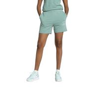 Puma ESS Script High-Waist Shorts 5", Pantalones Cortos de Punto Mujer, Green Moon, M