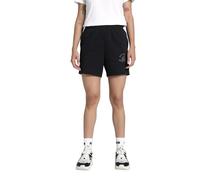 Puma ESS Script High-Waist Shorts 5", Pantalones Cortos de Punto Mujer, Puma Black, M