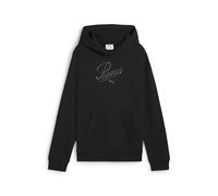 PUMA ESS Script Hoodie TR G, Felpe con Cappuccio Niñas, PUMA Black, 140