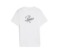 PUMA ESS Script tee G, Camisetas Niñas, PUMA White,
