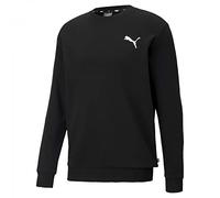 PUMA ESS Small Logo Crew TR Sudadera, Hombre, Black/Cat, S