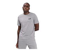 PUMA ESS Small Logo Tee, Camiseta Hombre, Medium Gray Heather, XXL