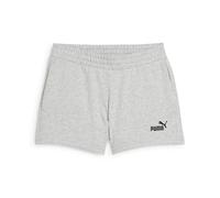 Puma ESS Small No. 1 Logo 4'' Shorts TR, Pantalones Cortos de Punto Mujer, Light Gray Heather, S