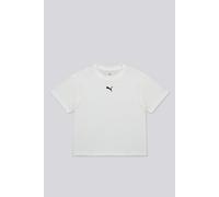 PUMA Camiseta de corte rectangular Essentials juvenil, Accesoiros, Blanco, 13-14Y 13-14Y