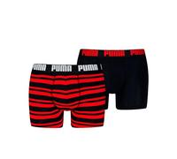 PUMA Everyday Heritage Stripe Boxer 2 Units S, Rojo y Negro, S