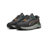 Puma Evolve 2.0 Trail LO JR - Zapatillas Deportivas, Gris Moody - Bright Papaya Black, 4 UK