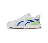 PUMA Evolve Gym JR, Botas de fútbol, White-Victoria Blue-Summer Green, 35.5 EU