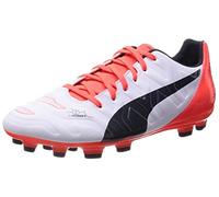 PUMA evoPOWER 3.2 - Zapatillas de fútbol para hombre, White/Total Eclipse/Lava Blast, 41