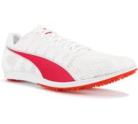 PUMA Evospeed Distance 11, Track and Field Shoe Hombre, White Red-Metallic Silver, 47 EU