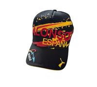 PUMA Ferrari Alonso España Gorra de béisbol, Negro, Parte trasera de malla, talla única
