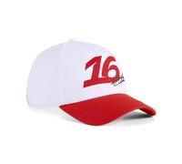 PUMA Ferrari F1 Gorra gráfica Signature Charles Leclerc #16 - Blanco | Incluye un logo TPU de Ferrari y un logo PUMA bordado, Diseñado para los aficionados de Charles Leclerc