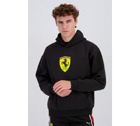 PUMA Sudadera con capucha Ferrari ColouRojo Shield de felpa para hombre, Accesoiros, Negro, XL