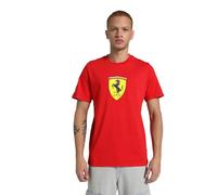 Puma Ferrari Race - Camiseta de Manga Corta para Hombre, diseño de Escudo Grande, Rosso Corsa, M