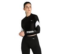 Puma Fit Eversculpt 1/4 Zip Camiseta Manga Larga, Mujer, Black, M