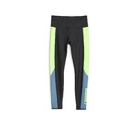 PUMA Fit Eversculpt Color Block HW 7/8 Tight Ceñidos, Mujer, Negro-Speed Green, XL
