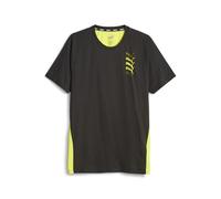 PUMA Camiseta Fit Triblend Ultrabreathe, Hombre, Negro-Amarillo Burst, M