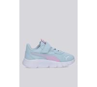 PUMA Zapatillas FlexFocus Modern Infantiles 23, Aqua Glow Mauve White Blue Pink