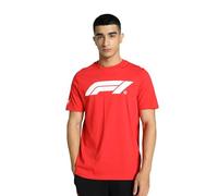 PUMA Fórmula 1 Essentials - Camiseta con logotipo grande para hombre, rojo, M