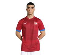 Puma FSS Serbia Home Jersey rojo Serbia Home Maillot Home Fan Shirt WM EM, Dark Cherry/PUMA Team Royal, XL