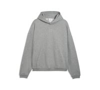 PUMA Sudadera de Baloncesto con Capucha Fundamentals de Felpa y Corte Holgado Hombre S, Medium Gray Heather