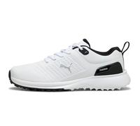 Puma - Fusion Plus SL, Zapatos de Golf Masculino, Puma White-Puma Black,