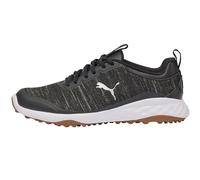 Puma Fusion Pro Extra Wide, Zapatos de Golf Hombre, Negro/Plateado, 44.5 EU Ancho