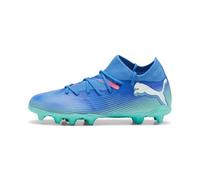 PUMA Future 7 Match FG/AG Jr, Soccer Shoe, Bluemazing White-Electric Peppermint, 32.5 EU