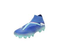 PUMA Future 7 Match+ LL FG/AG, Soccer Shoe Unisex Adulto, Bluemazing White-Electric Peppermint, 46.5 EU