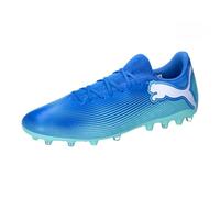 PUMA Future 7 Play MG, Soccer Shoe Unisex Adulto, Hyperlink Blue-Mint White, 45 EU