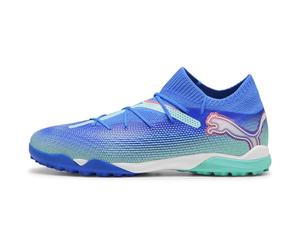PUMA Future 7 Pro Cage, Soccer Shoe Unisex Adulto, Bluemazing White-Electric Peppermint, 46.5 EU