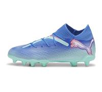 PUMA Future 7 Pro FG/AG Jr, Soccer Shoe, Bluemazing White-Electric Peppermint, 38.5 EU