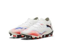 PUMA Future 8 Match FG/AG WN's - Zapatos de fútbol para Mujer, Puma Blanco Puma Negro Rojo Brillante, 41 EU