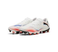 PUMA Future 8 Match Low FG/AG, Zapatillas de fútbol Unisex Adulto, Blanco Negro Rojo Brillante, 39 EU