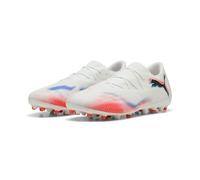 PUMA Future 8 Match Low MG, Zapatillas de fútbol Unisex Adulto, Blanco Negro Rojo Brillante, 46 EU