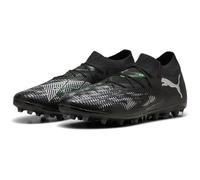 PUMA Future 8 Match MG, Zapatillas de fútbol Unisex Adulto, Black Silver-Fluo Green, 41 EU