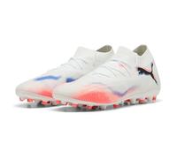 PUMA Future 8 Match MG, Zapatillas de fútbol Unisex Adulto, Blanco Negro Rojo Luminoso, 45 EU