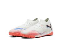 Puma - Bota de fútbol Future 8 Match Turf, Unisex, White-Black-Glowing Red, 11 UK