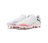 PUMA Future 8 Play FG/AG Wn'sSoccer Shoe para Mujer, Puma Blanco Puma Negro Rojo Brillante, 40.5 EU