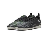 PUMA Future 8 Play IT JR, Zapatillas de fútbol, Black Silver-Fluo Green, 38 EU